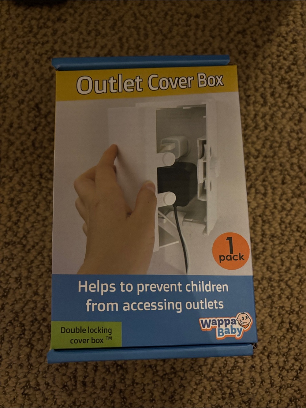 Wappa Baby Outlet Cover Box - Blue/Yellow Packaging